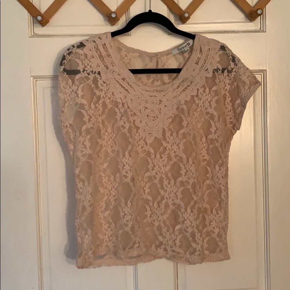Pink Lace Forever 21 Top